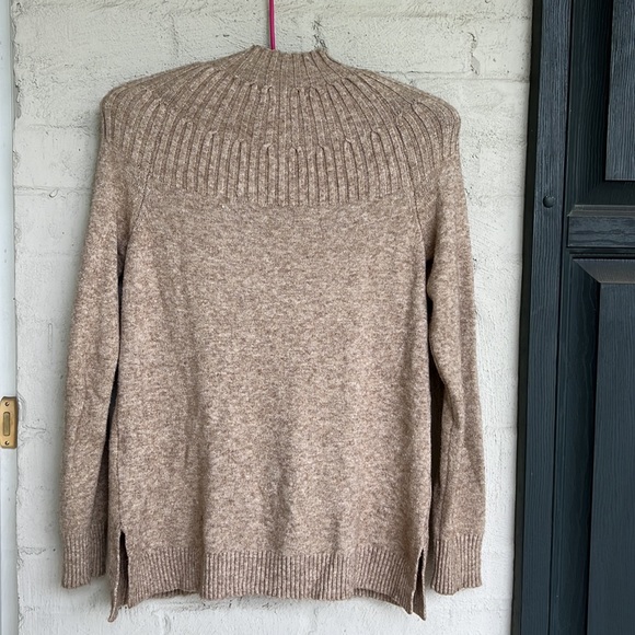 By Anthropologie Welford Tan Mock Neck Pullover Sweater Size Small - Picture 9 of 16